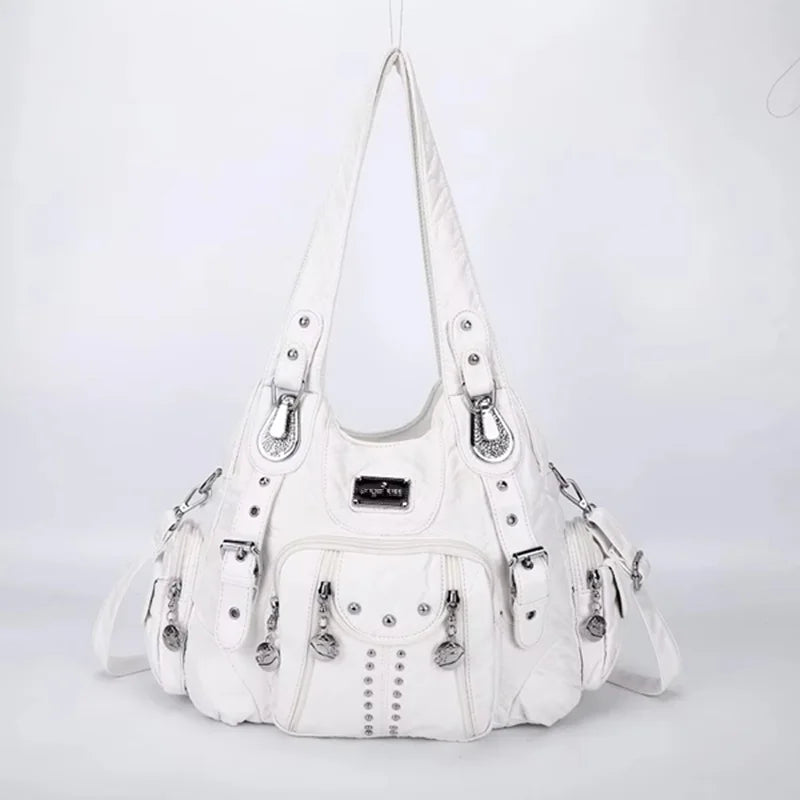 Angelkiss Bag Women Fashion Handbags Women Shoulder Bags PU Leather Handbag Female Satchel Big Shoulder Purse Bag bolsa feminina