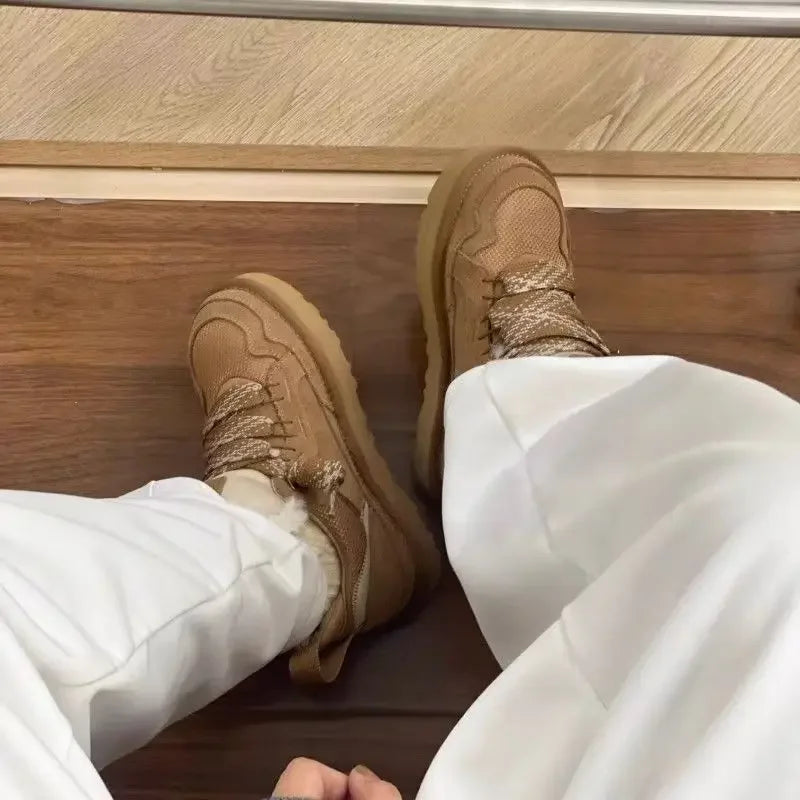 Ultra-small Platform Shoes, Snow Snow Shoes, Winter, Chestnut and Chestnut bowl Shoes