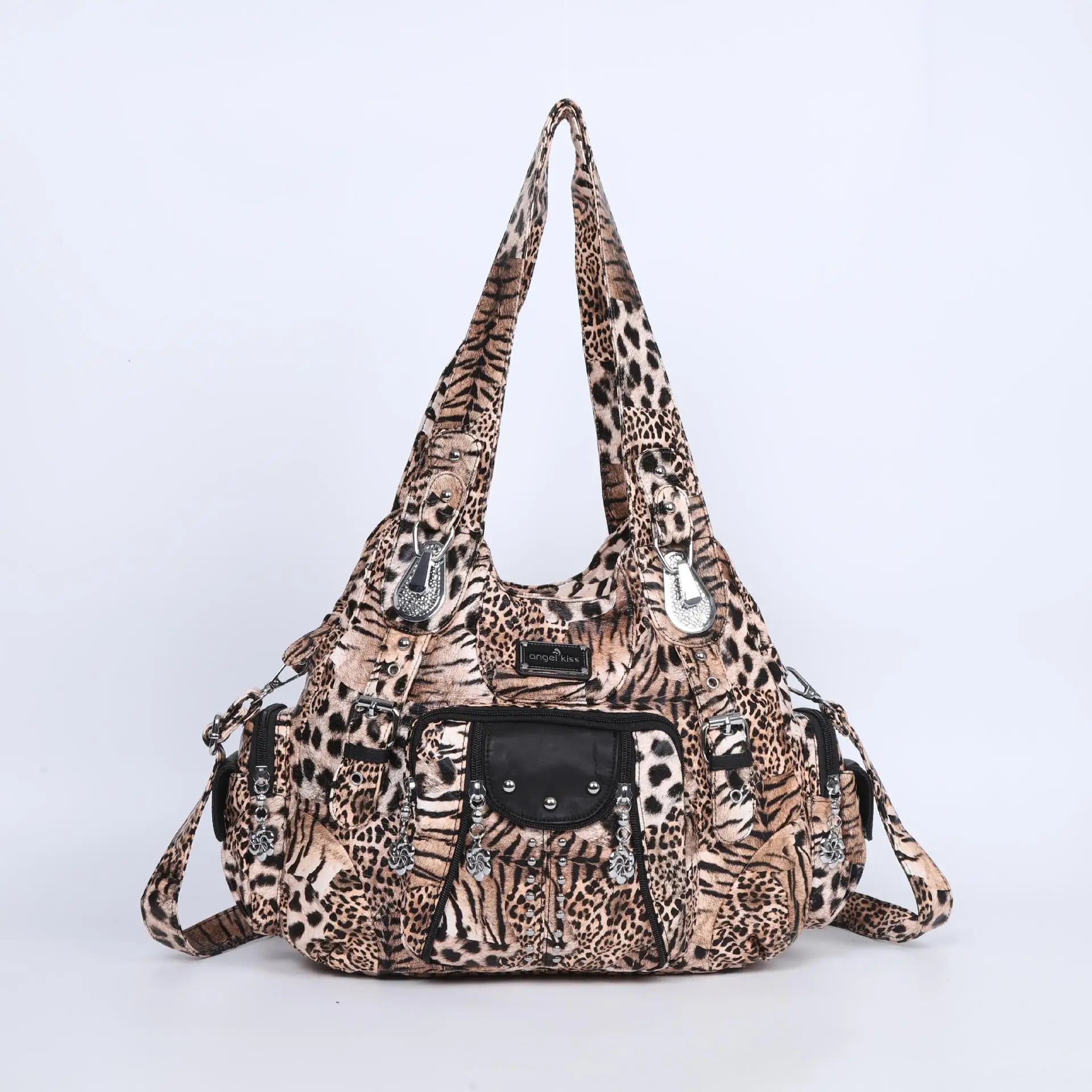 Angelkiss Bag Women Fashion Handbags Women Shoulder Bags PU Leather Handbag Female Satchel Big Shoulder Purse Bag bolsa feminina