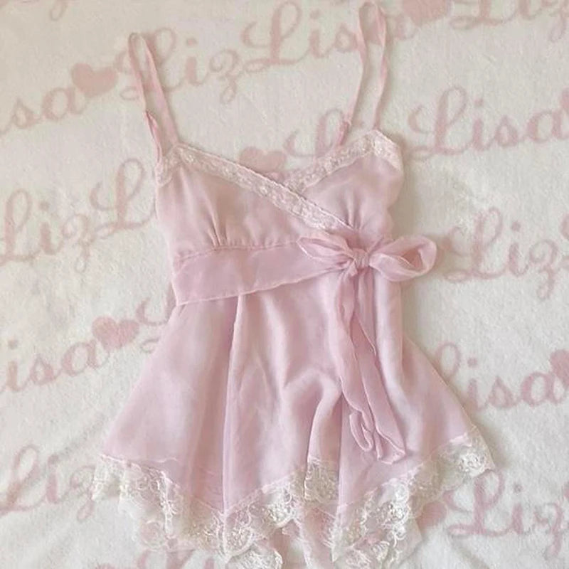 Y2K Solid Fashion Tank Goth Solid Slim Backless Women Punk Crop Vintage Coquette Harajuku 2000s