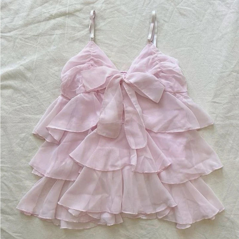 Y2K Solid Fashion Tank Goth Solid Slim Backless Women Punk Crop Vintage Coquette Harajuku 2000s