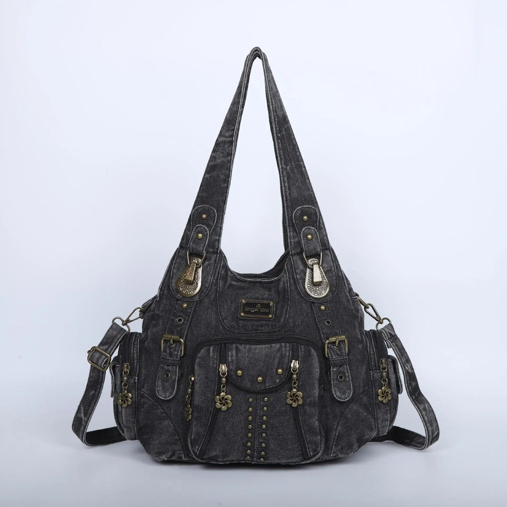 Angelkiss Bag Women Fashion Handbags Women Shoulder Bags PU Leather Handbag Female Satchel Big Shoulder Purse Bag bolsa feminina