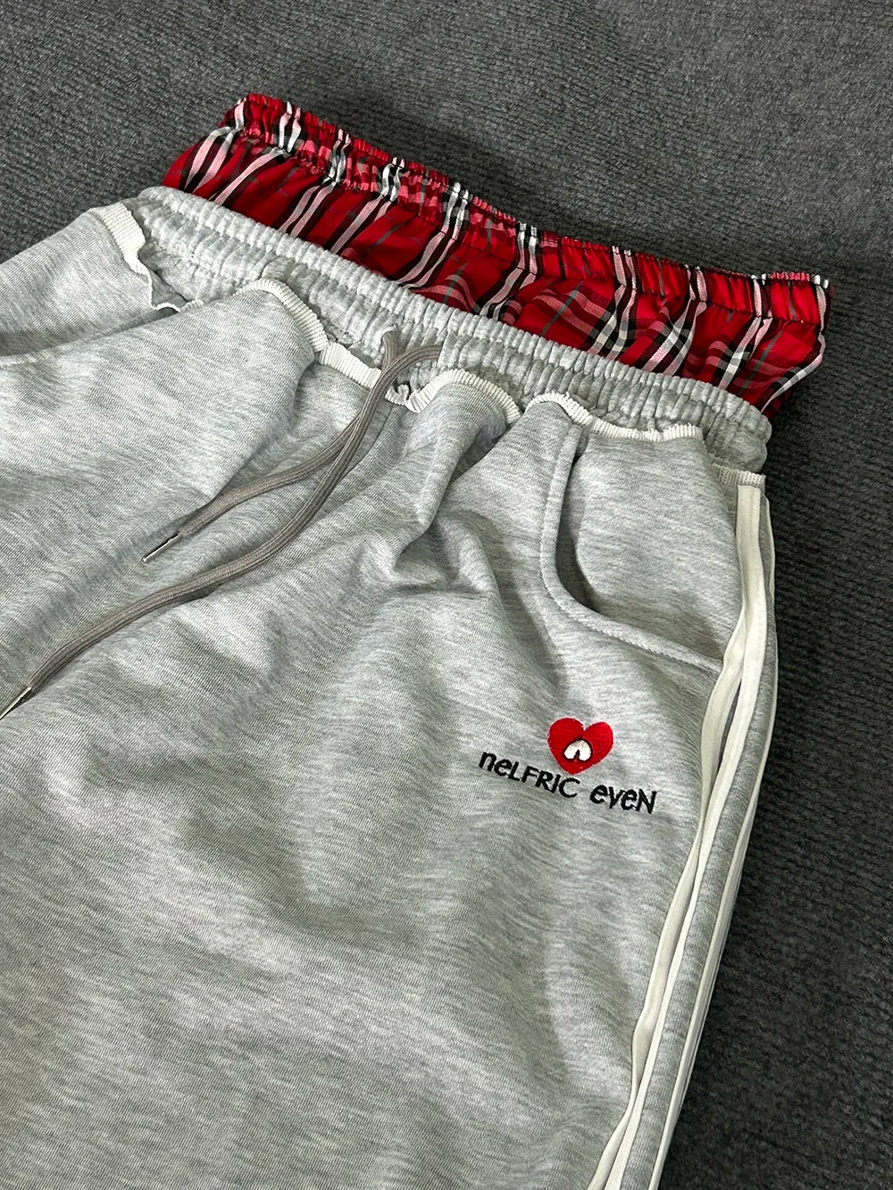 American Retro College Style Loose Fit Two-Piece Set with Double Waist Head