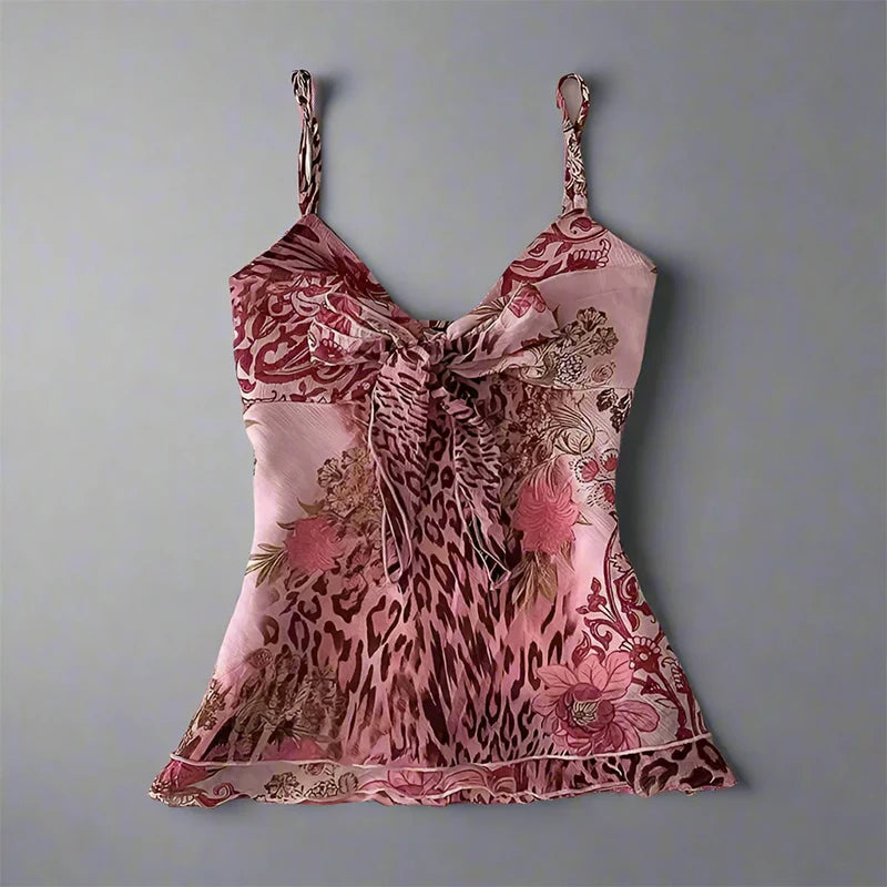 Women's Sweet and cute fairy tale style Y2K casual slim crop top polka dot kawaii bow lace all-match American Gothic cartoon top