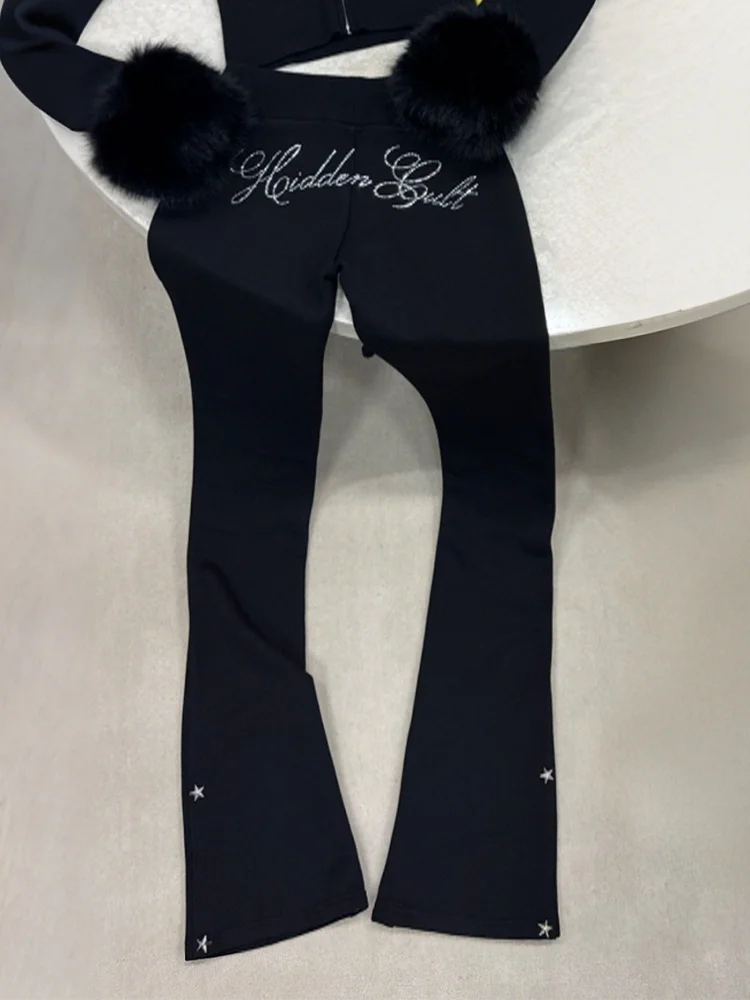 Summer fashion fashion brand  women casual loose cargo pants drawstring street wear loose sports retro hip Hop Y2K jogging pants