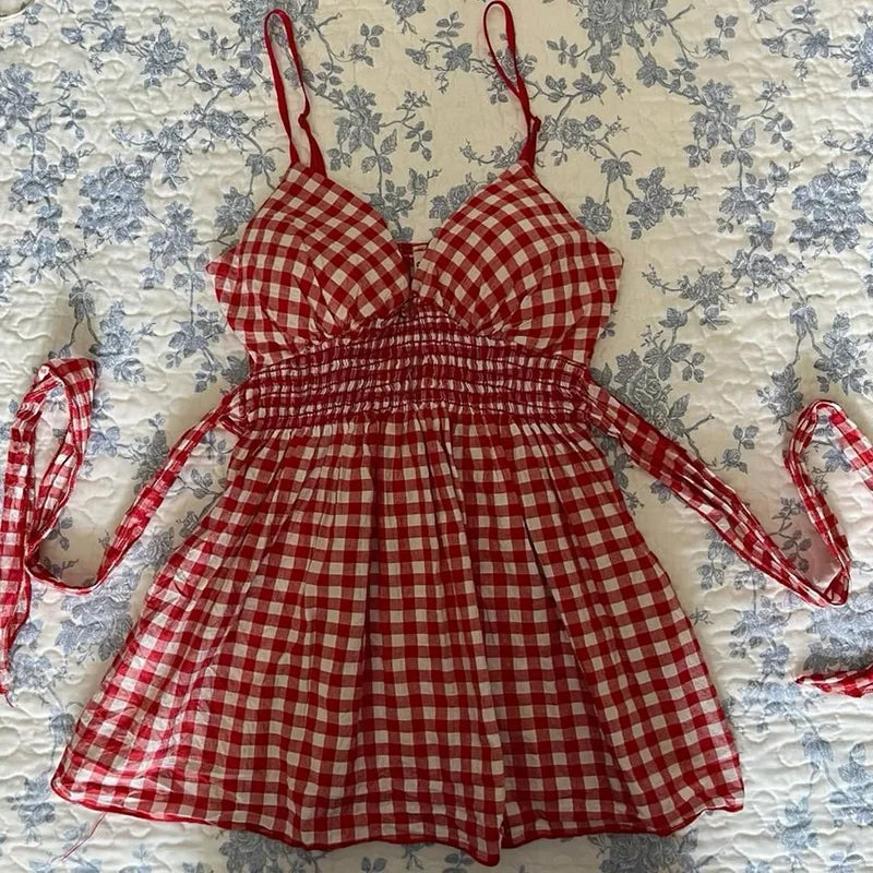 Y2K Solid Fashion Tank Goth Solid Slim Backless Women Punk Crop Vintage Coquette Harajuku 2000s