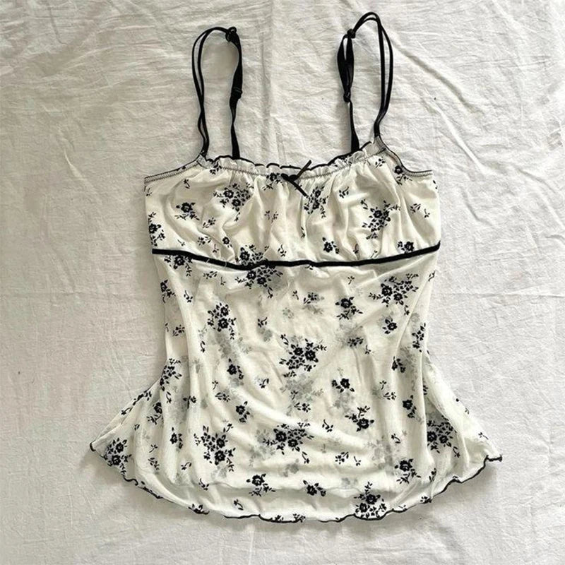 Women's Sweet and cute fairy tale style Y2K casual slim crop top polka dot kawaii bow lace all-match American Gothic cartoon top